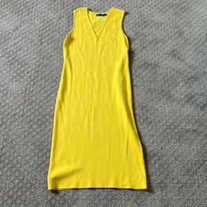 New York& Company Yellow midi dress